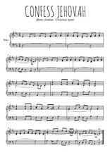 Téléchargez l'arrangement pour piano de la partition de hymn-confess-jehovah en PDF